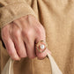 Sculptural Gold-Plated Ring