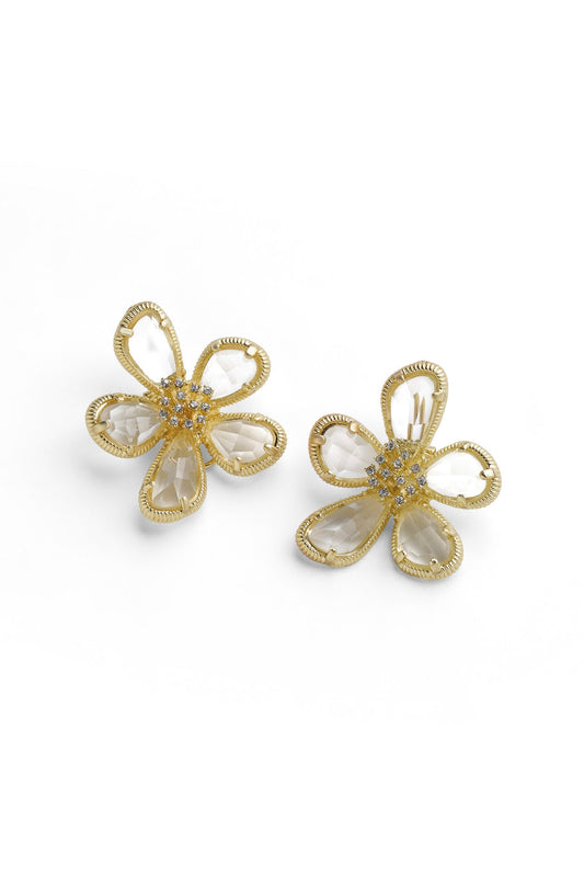 Floral Gold-Plated Earrings