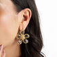 Floral Gold-Plated Earrings