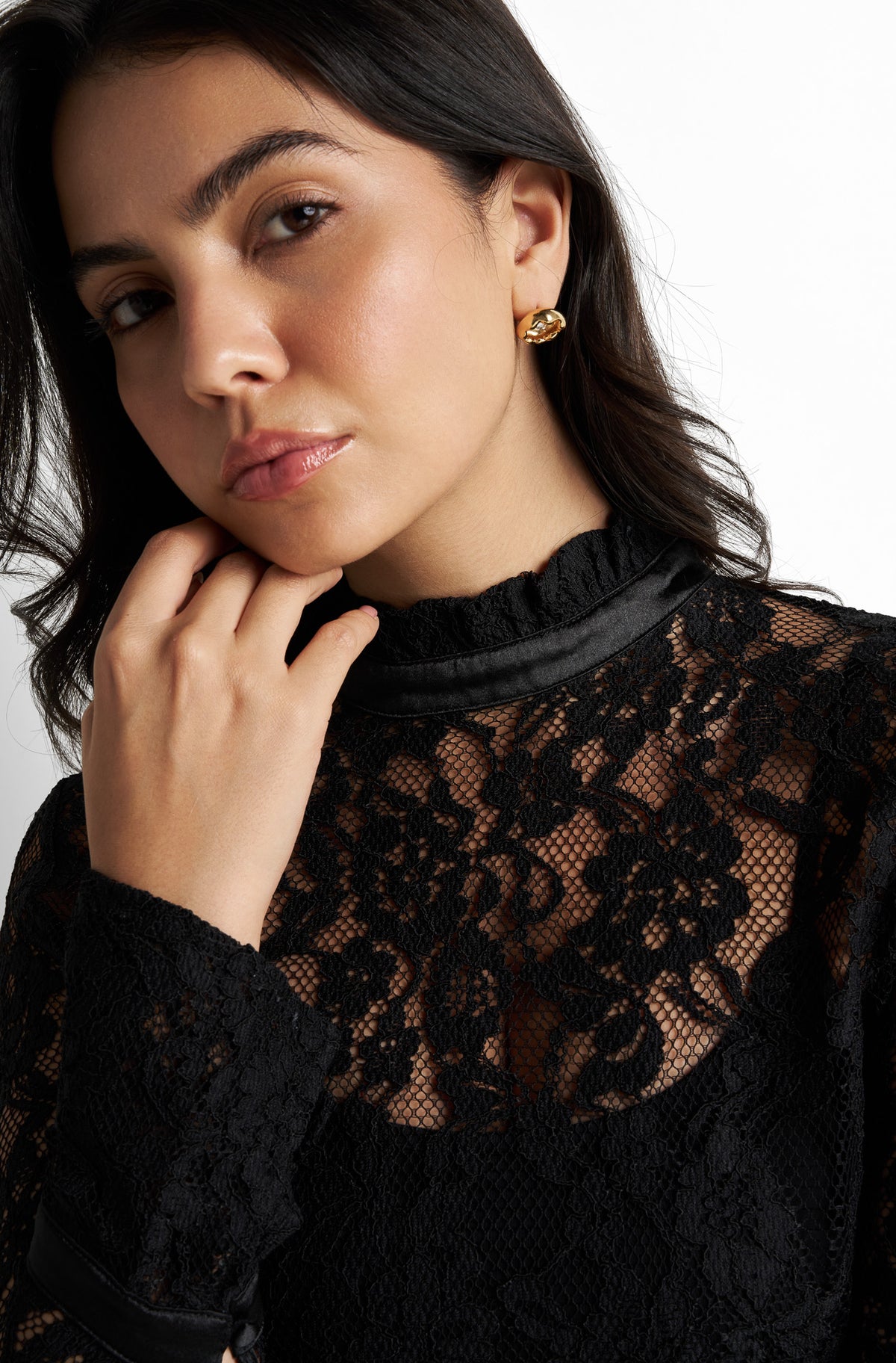 Textured Gold-Plated Earrings