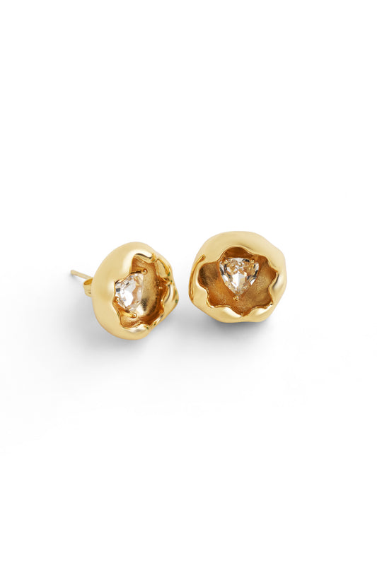 Textured Gold-Plated Earrings