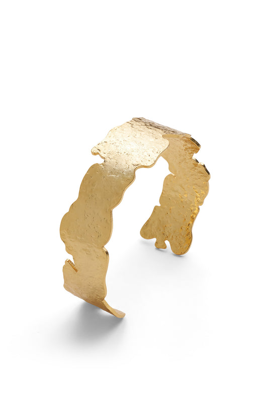 Hammered Gold-Plated Bracelet