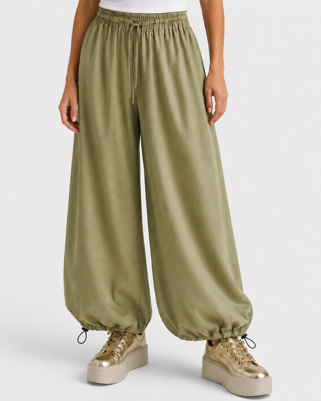 Olive Balloon Pants