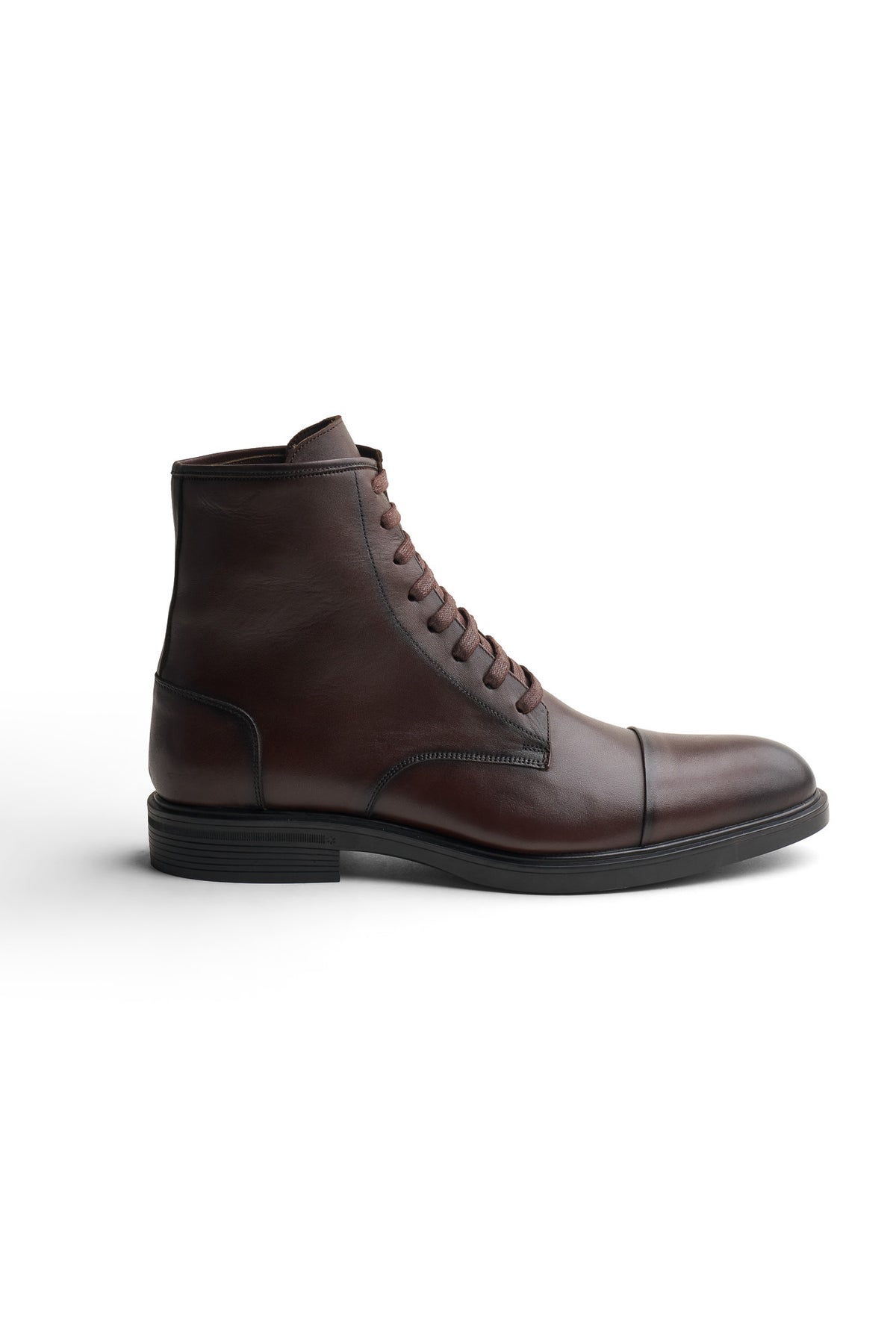 Leather Lace-Up Ankle Boots