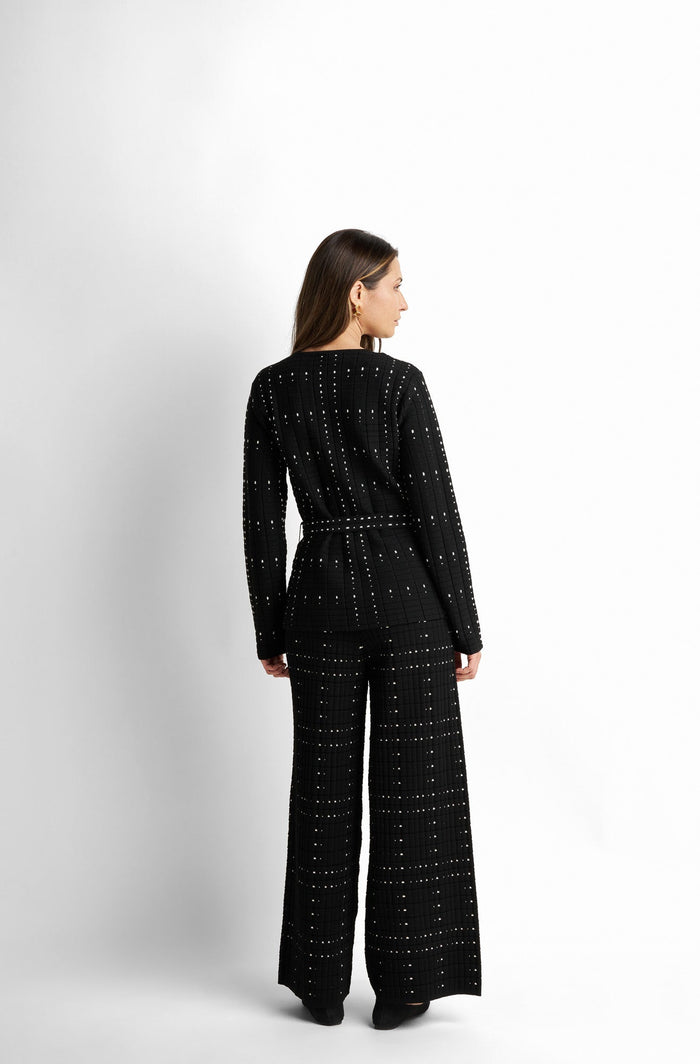 Wide-Leg Pleated Pants