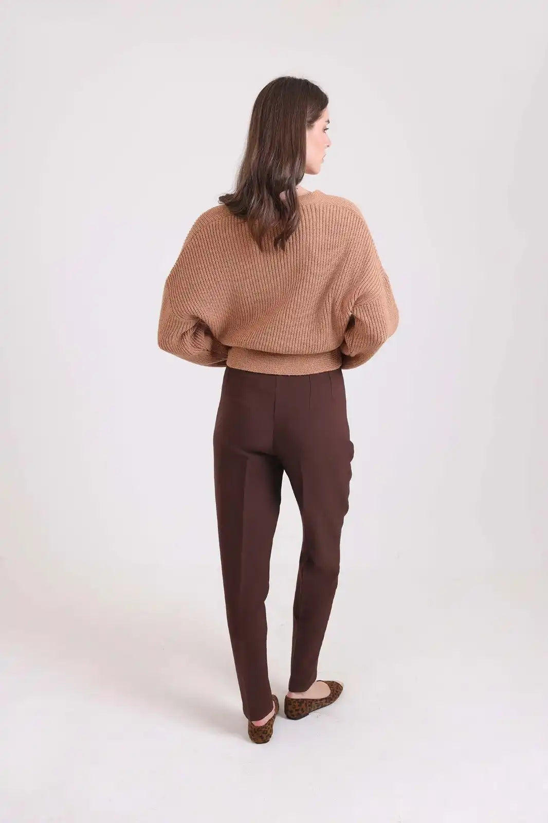 V-Neck Chunky Knit Wrap Cardigan