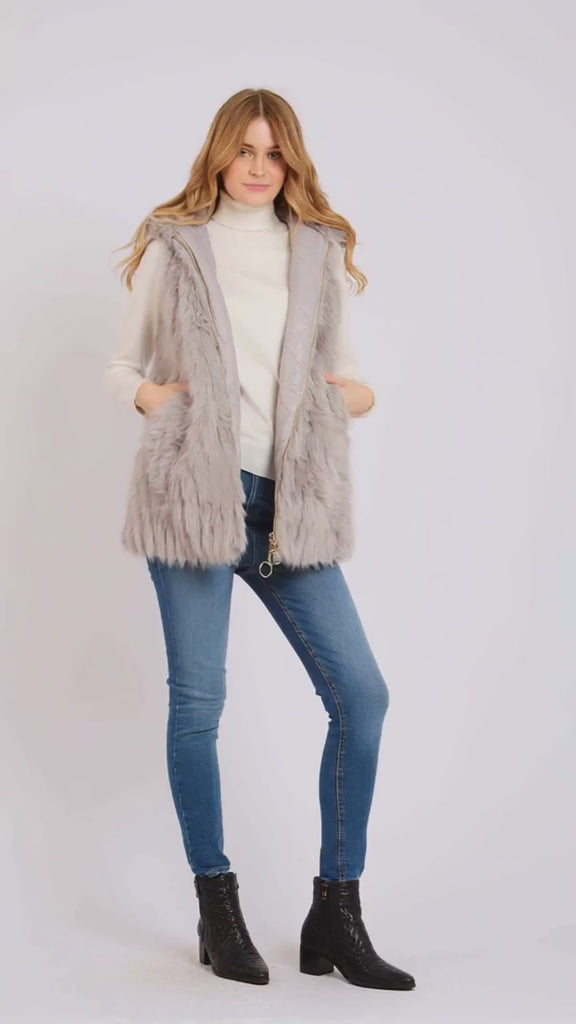 Women Regular Fit Vest Grey